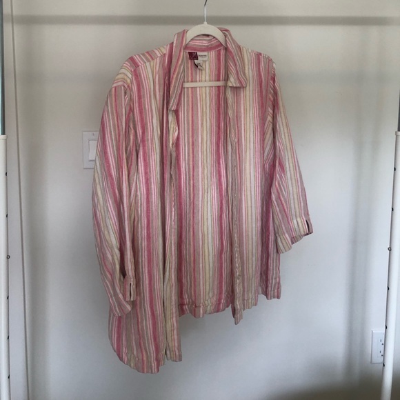 Stripped linen button up - Picture 1 of 5